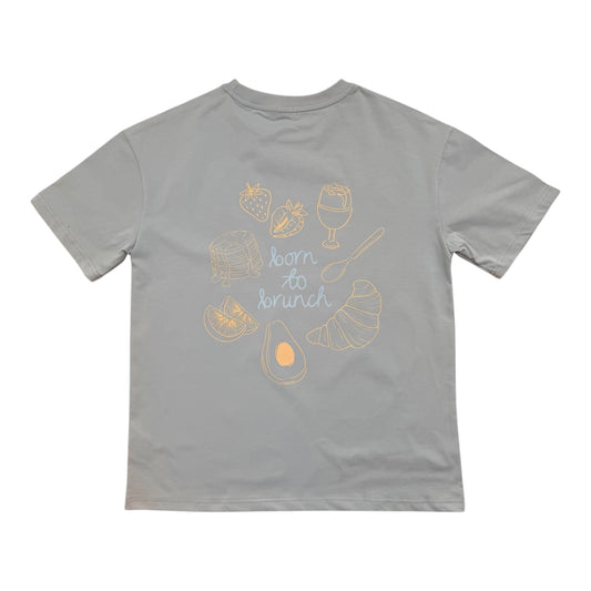 BORN TO BRUNCH TEE BLUE ADULT