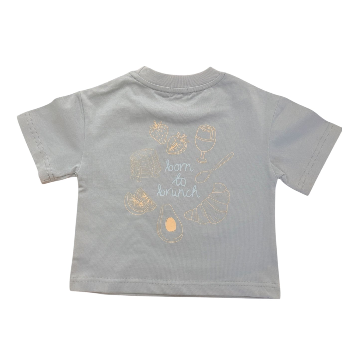 BORN TO BRUNCH TEE BLUE