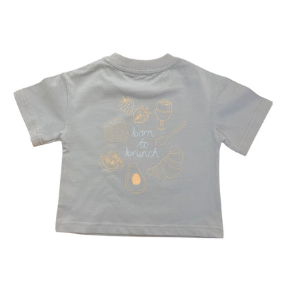 BORN TO BRUNCH TEE BLUE