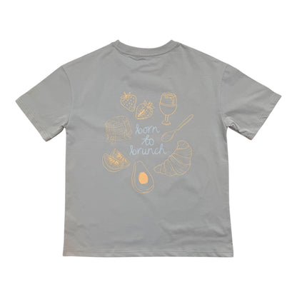 BORN TO BRUNCH TEE BLUE ADULT