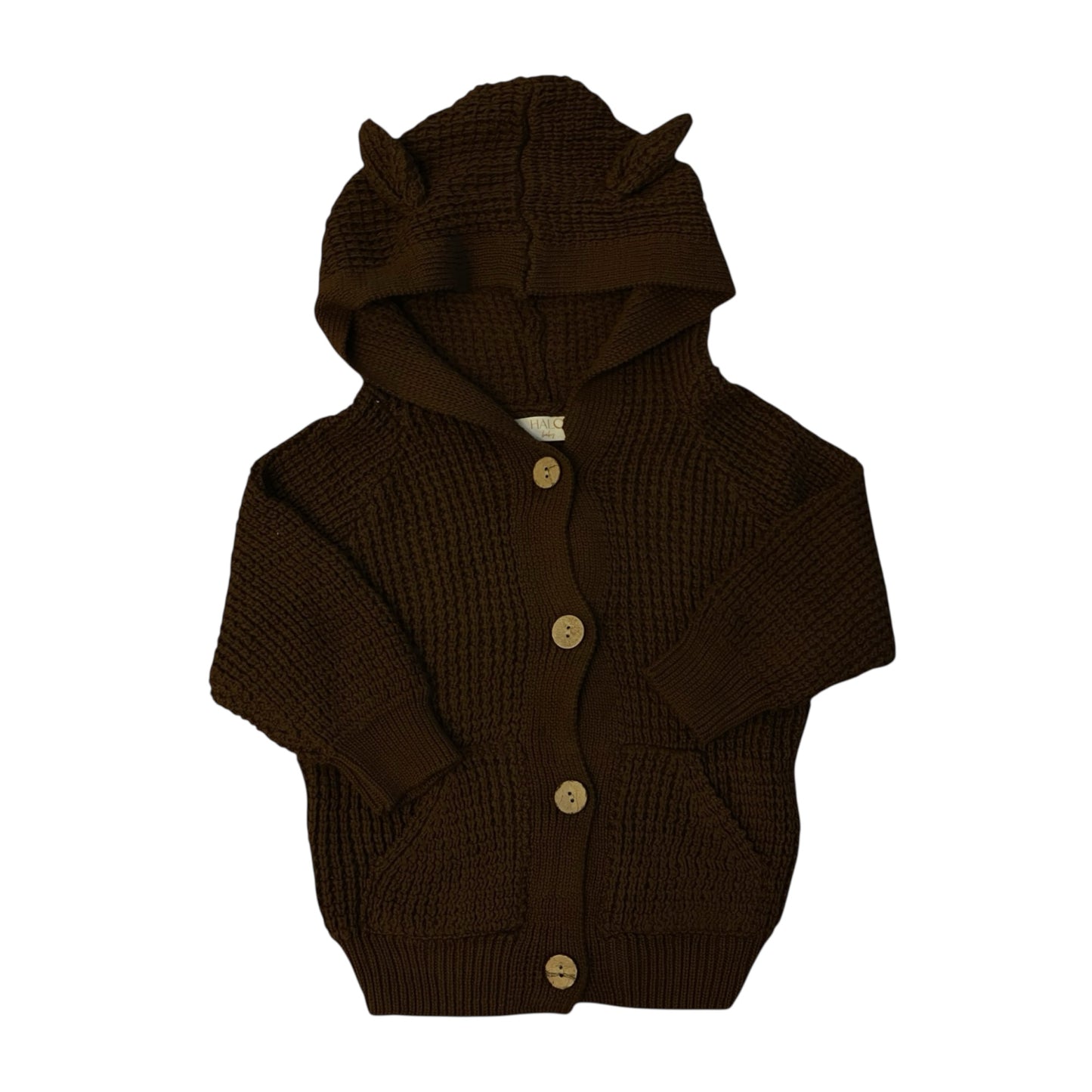 Rory knitted unisex hooded cardigan